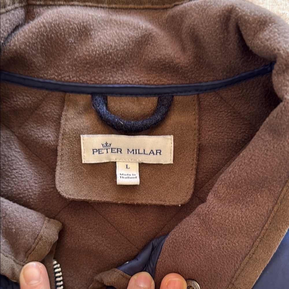 Men! Peter Millar Brown Vest with Fleece Comfort. great condition!